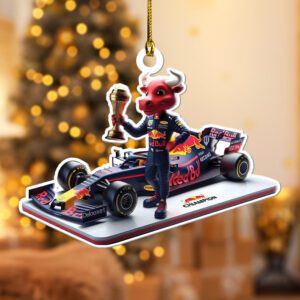 Red Bull Racing F1 Max Verstappen Custom Shape 2-sided Acrylic Car Ornament GRB1055