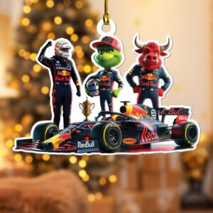 Red Bull Racing F1 Max Verstappen Custom Shape 2-sided Acrylic Car Ornament GRB1057