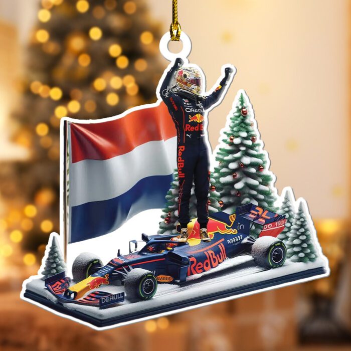 Red Bull Racing F1 Max Verstappen Custom Shape 2-sided Acrylic Car Ornament GRB1059