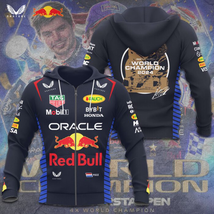 Red Bull Racing F1 Max Verstappen Performance Unisex Zip Hoodie GRB1134