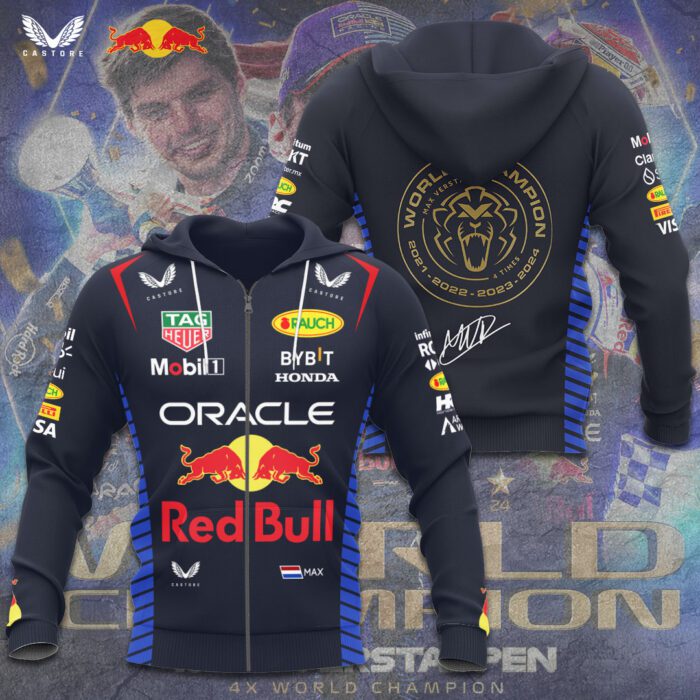 Red Bull Racing F1 Max Verstappen Performance Unisex Zip Hoodie GRB1138