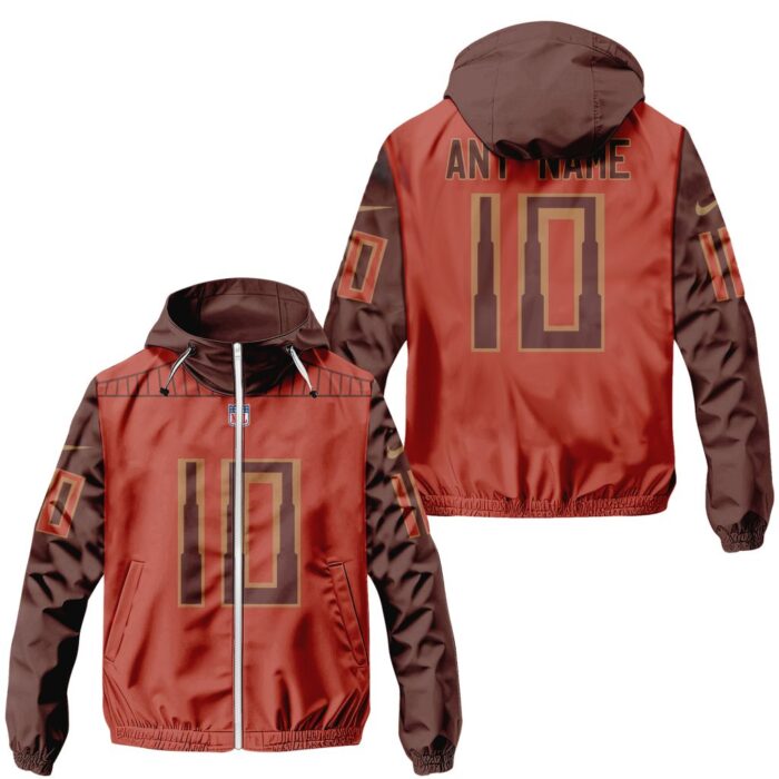 San Francisco 49ers NFL Specialized City Edition 2024/25 Windbreaker Outdoor Jacket Personalized Letters Number