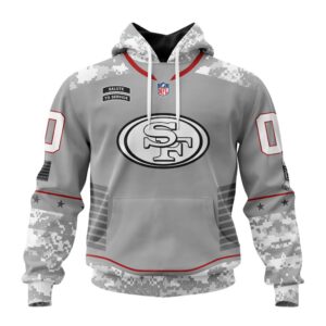 San Francisco 49ers NFL Specialized Design Camo 2024 Salute To Service Club Personalized Letters Number Unisex Hoodie WUH2024