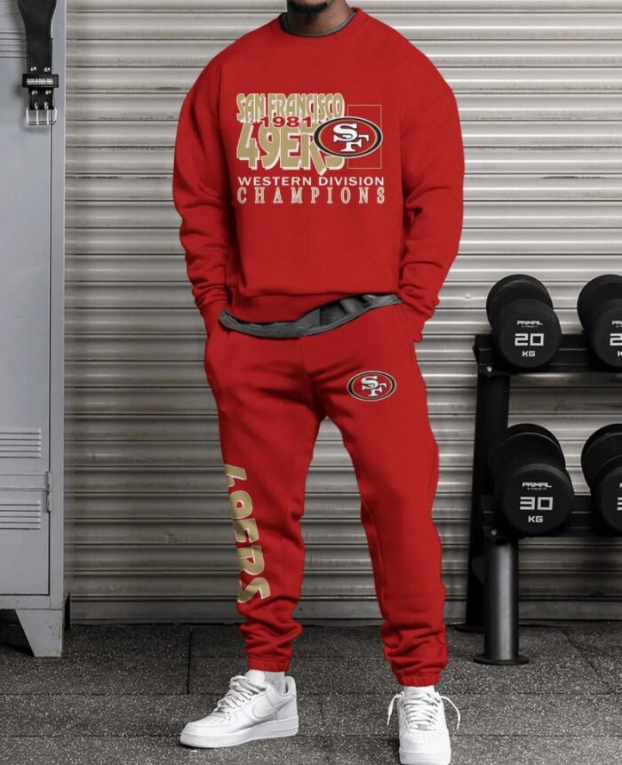 San Francisco 49ers Sweatsuit Combo 3D Sweatshirt and Sweatpants CSP1806