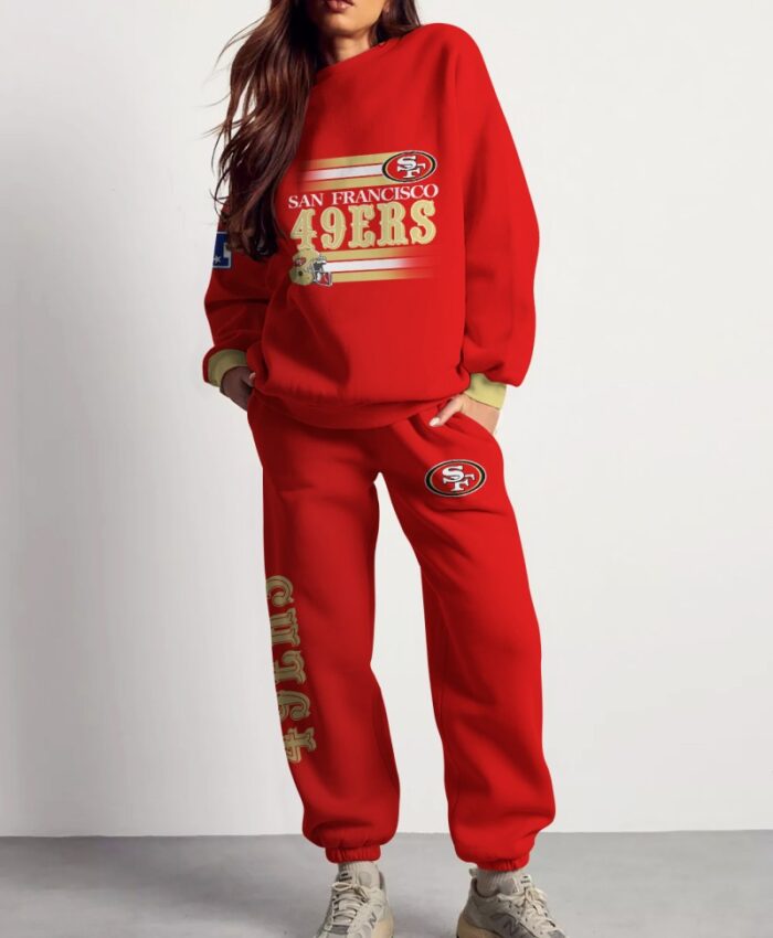 San Francisco 49ers Sweatsuit Combo 3D Sweatshirt and Sweatpants CSP1862