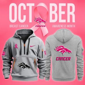 Seattle Seahawks NFL October Breast Cancer Awareness Month Quarter Zip Hoodie