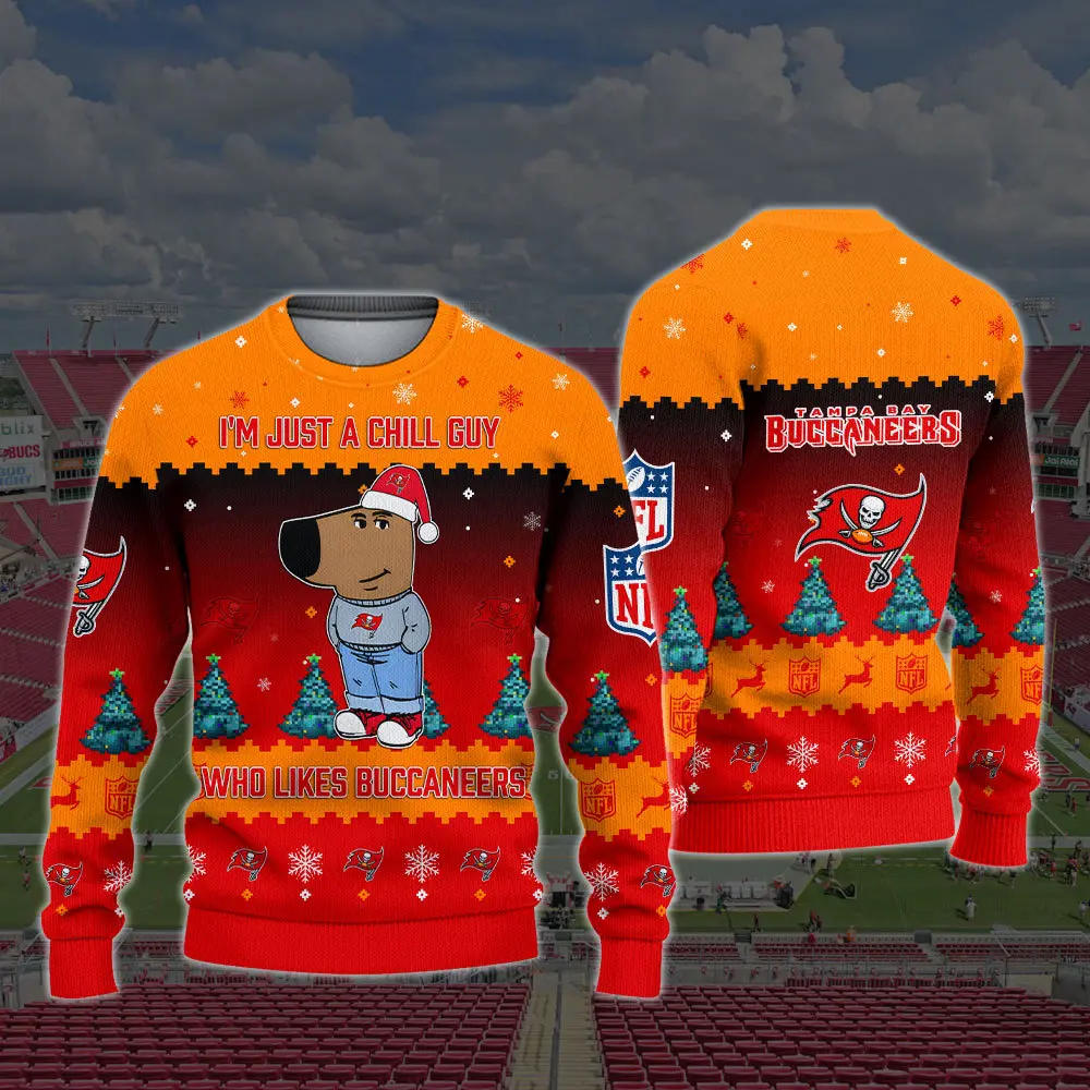 Tampa Bay Buccaneers NFL I'm Just A Chill Guy Funny Ugly Sweater