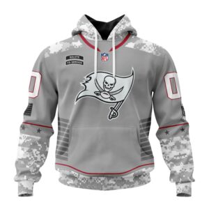 Tampa Bay Buccaneers NFL Specialized Design Camo 2024 Salute To Service Club Personalized Letters Number Unisex Hoodie WUH2029