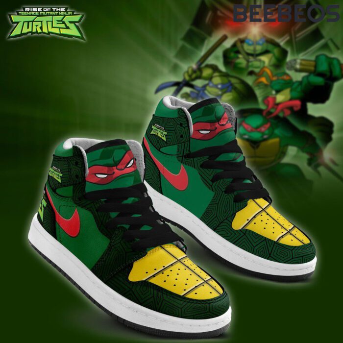 Teenage Mutant Ninja Turtle Raph Air Jordan 1 High Top Shoes JD1 Sneakers BJD5008