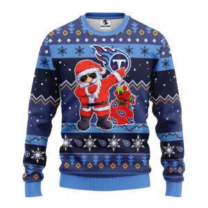 Tennessee Titans NFL Dabbing Santa Claus Ugly Christmas Sweater FUL1116