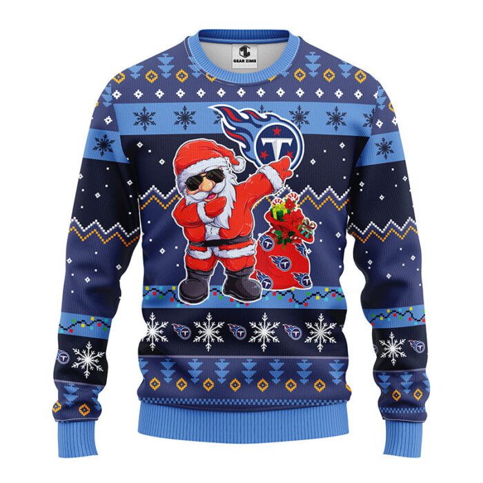 Tennessee Titans NFL Dabbing Santa Claus Ugly Christmas Sweater FUL1116