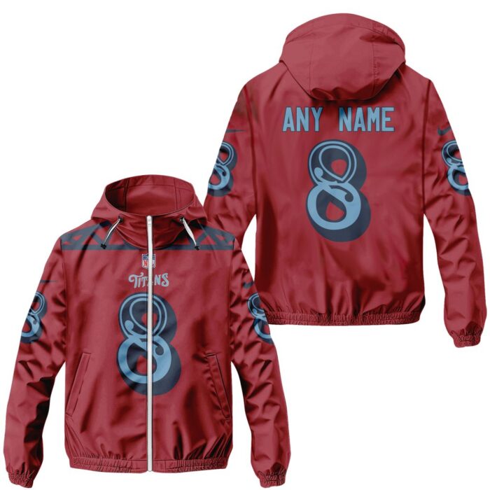 Tennessee Titans NFL Specialized City Edition 2024/25 Windbreaker Outdoor Jacket Personalized Letters Number