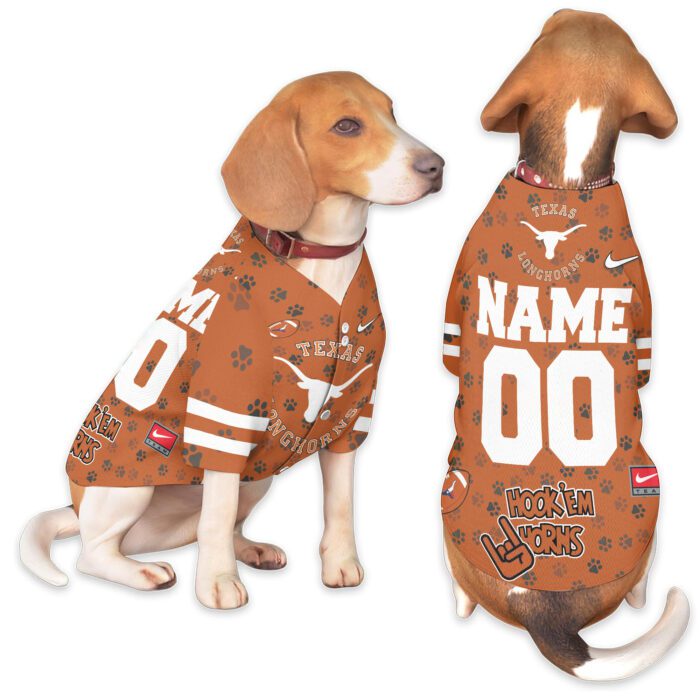 Texas Longhorns Pet Baseball Jersey