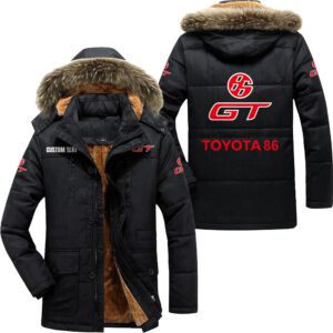 Toyota 86 Hooded Fleece Parka Jacket Fleece Coat Winter Customize Name PJF1323