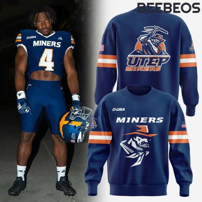 UTEP Miners Football Navy Navy Sweatshirt BBS1017