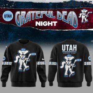 Utah Hockey Club x Grateful Dead Night Special Edition Black Sweatshirt BBS1003