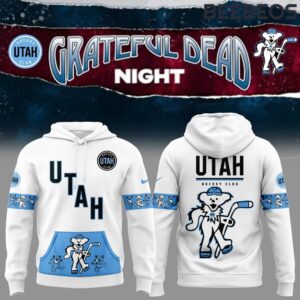 Utah Hockey Club x Grateful Dead Special Edition White Unisex Hoodie WBH5057