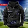 Vancouver Canucks NHL Hockey Vintage Quarter Zip Hoodie Retro Hoodie Custom Name WRH1028