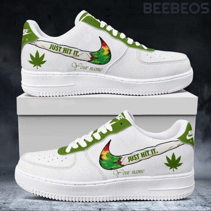 Weed Just Hit It Custom Name Air Force 1 Sneakers AF1 Limited Shoes BAF1008