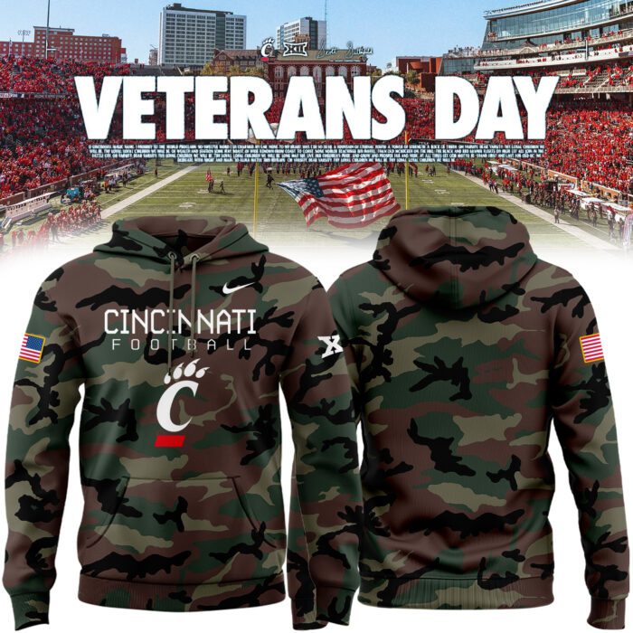 2024 Military Appreciation Cincinnati Bearcats Football Hoodie BHD6109