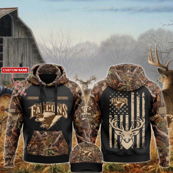Air Force Falcons NCAA x Hunting Unisex Hoodie Cap Joggers Set 2024/25 HCJ1041
