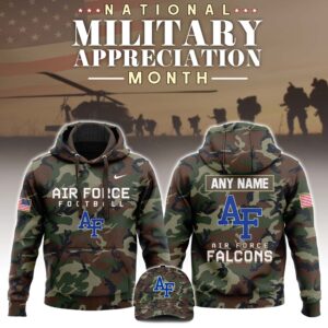 Air Force Falcons x NCAA National Military Appreciation Month Unisex Hoodie Cap Joggers Set 2024/25 HCJ1183