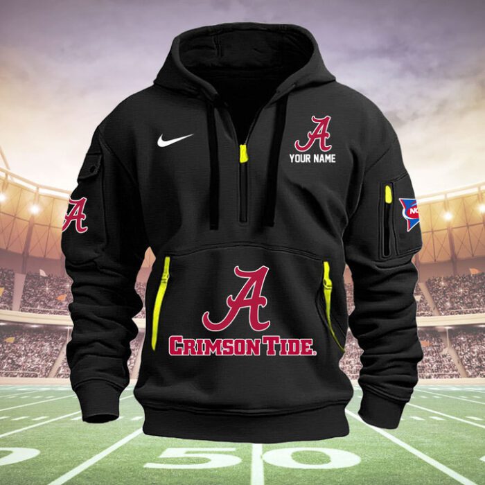 Alabama Crimson Tide Quarter Zip Hoodie NCAA2010