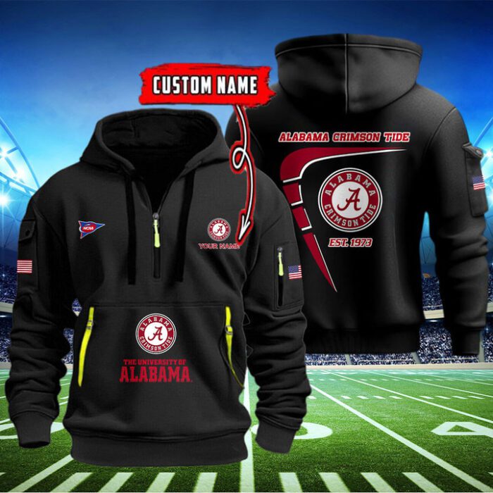 Alabama Crimson Tide Quarter Zip Hoodie NCAA2099