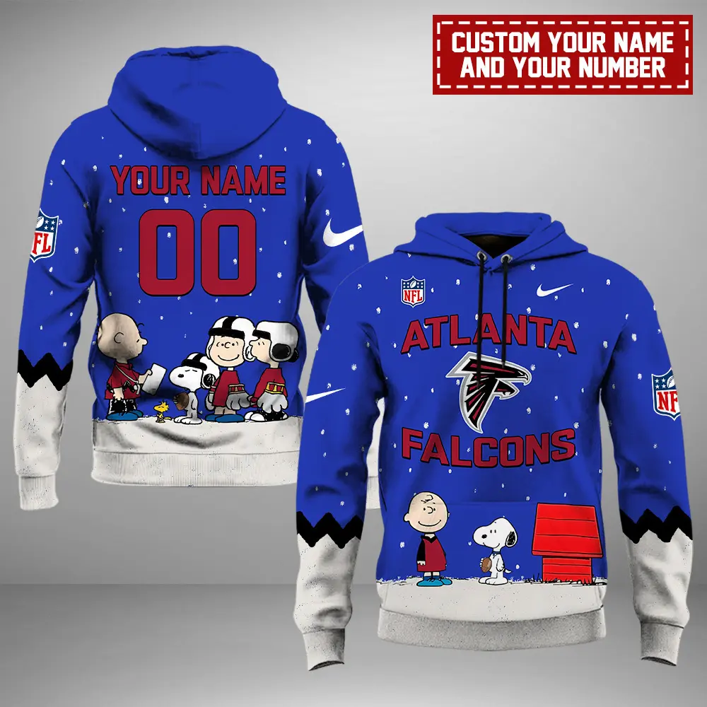 Atlanta Falcons NFL Peanuts & Snoopy Night 2024 Personalized Unisex Hoodie