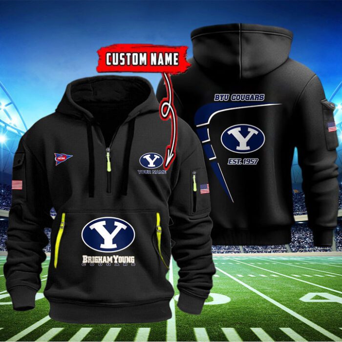 BYU Cougars Quarter Zip Hoodie NCAA2054