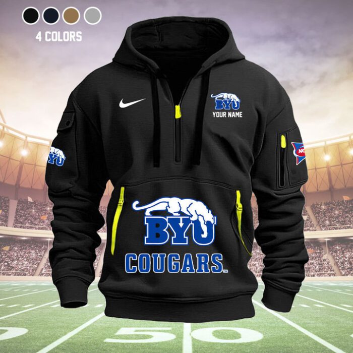 BYU Cougars Quarter Zip Hoodie NCAA2065