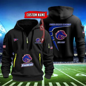 Boise State Broncos Quarter Zip Hoodie NCAA2043