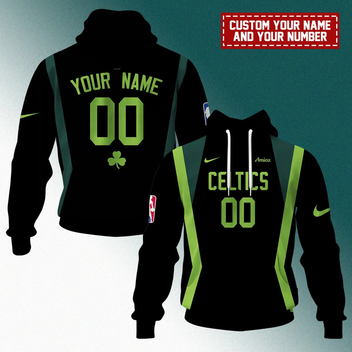 Boston Celtics NBA X Nike City Edition Uniform Personalized Unisex Hoodie 2024/25 WHD5034