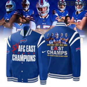 Buffalo Bills 2024 AFC East Division Champions Back To Back Baseball Jacket