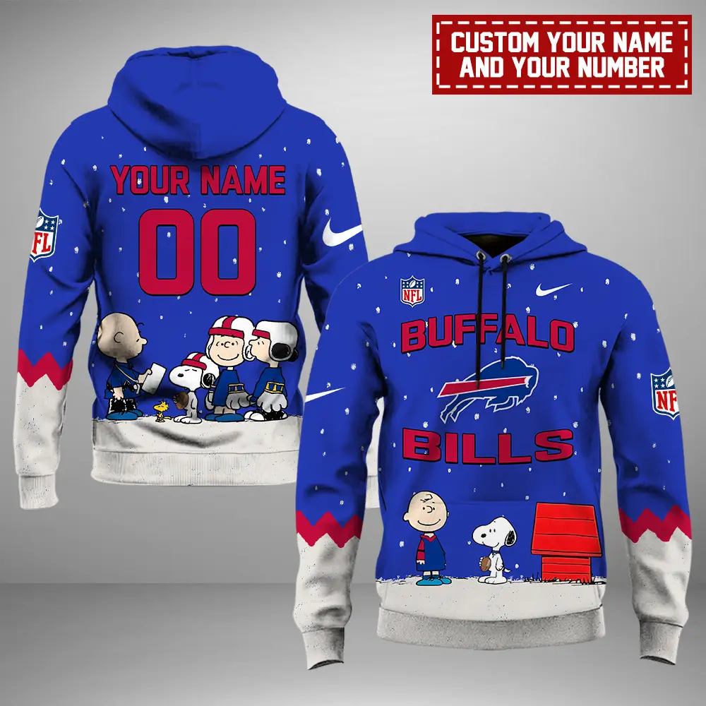 Buffalo Bills NFL Peanuts & Snoopy Night 2024 Personalized Unisex Hoodie