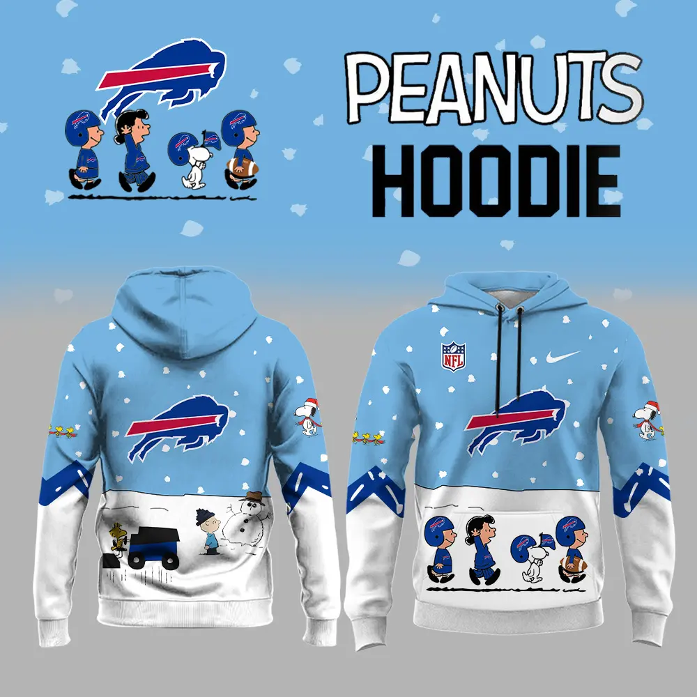 Buffalo Bills NFL Peanuts Snoopy Night Nike Unisex Hoodie