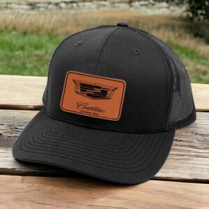 Cadillac Personalized Leather Patch Cap LPC1126