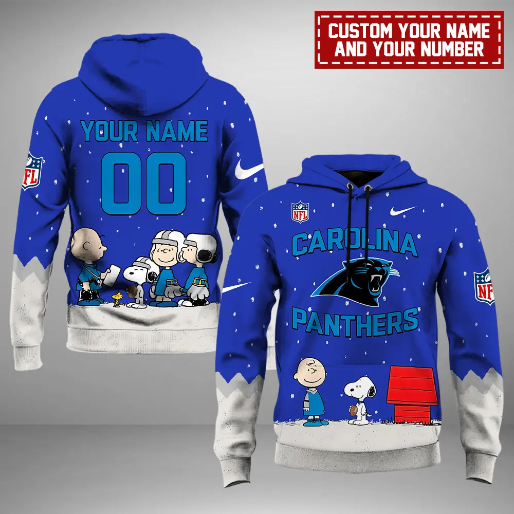 Carolina Panthers NFL Peanuts & Snoopy Night 2024 Personalized Unisex Hoodie