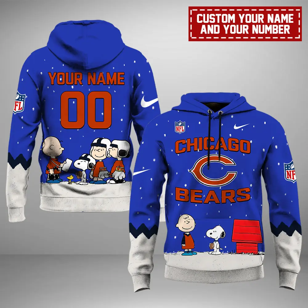 Chicago Bears NFL Peanuts & Snoopy Night 2024 Personalized Unisex Hoodie