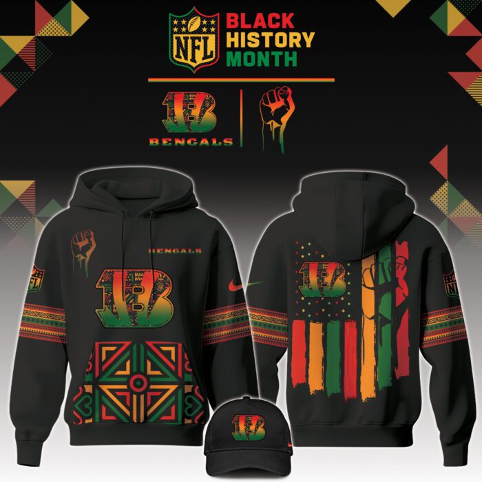 Cincinnati Bengals NFL Black History Month Unisex Hoodie Set GHS2009