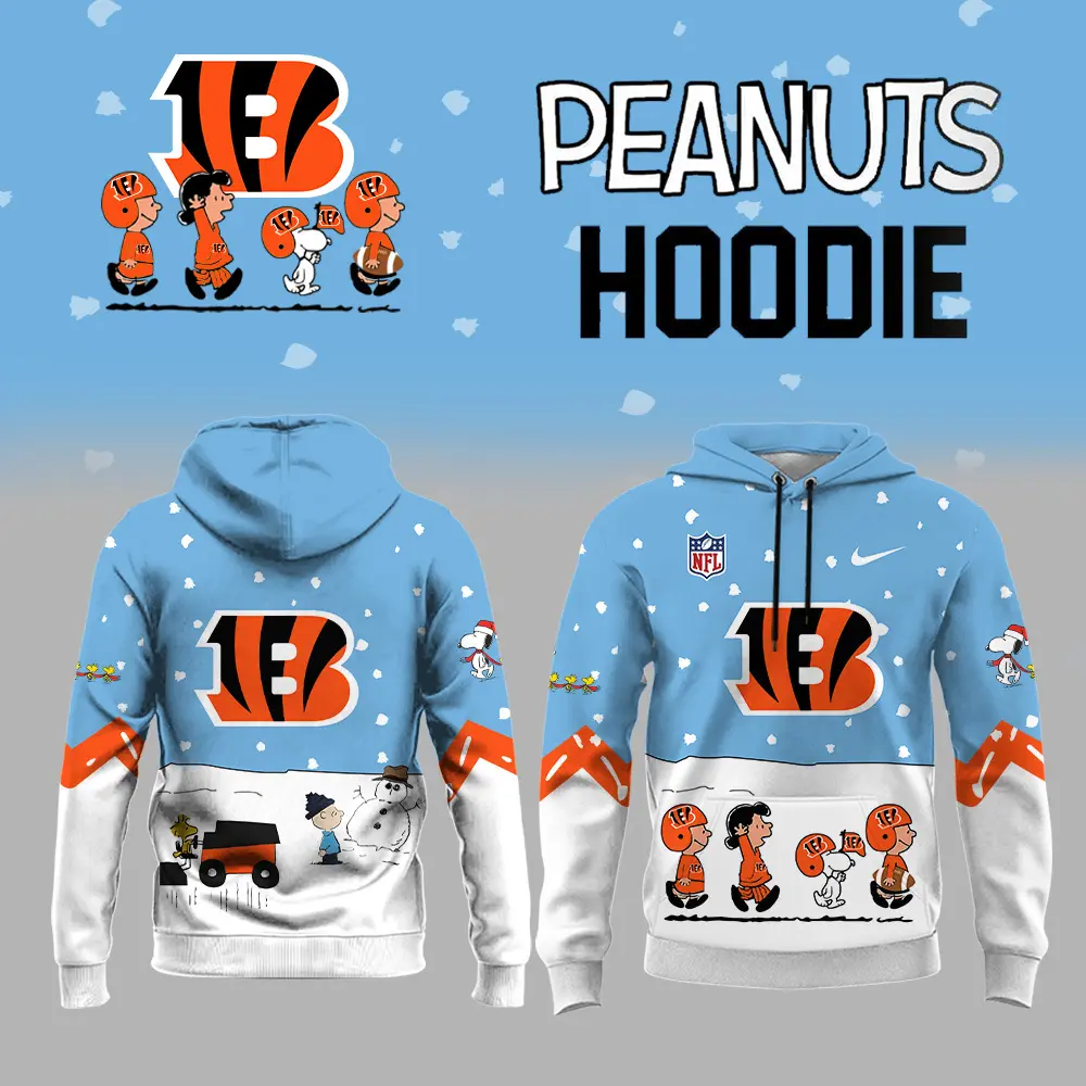 Cincinnati Bengals NFL Peanuts Snoopy Night Nike Unisex Hoodie