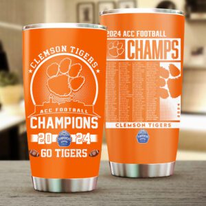 Clemson Tigers Football Tumbler Cup CGN5234