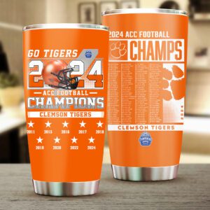 Clemson Tigers Football Tumbler Cup CGN5236