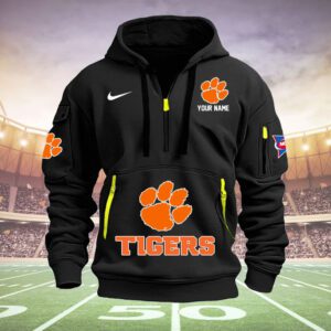 Clemson Tigers Quarter Zip Hoodie NCAA2036