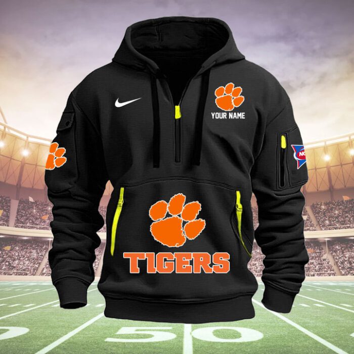 Clemson Tigers Quarter Zip Hoodie NCAA2036