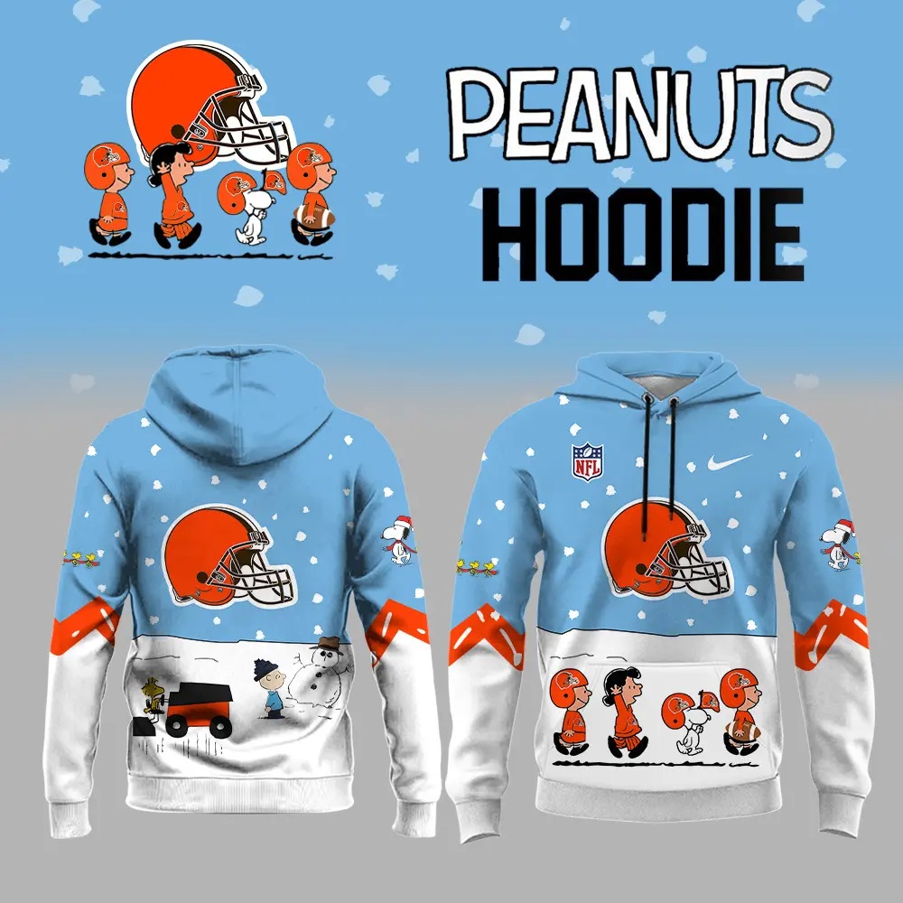 Cleveland Browns NFL Peanuts Snoopy Night Nike Unisex Hoodie