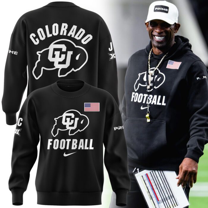 Coach Prime Wearing Colorado Buffaloes Football Sweatshirt 2024 BCT1033