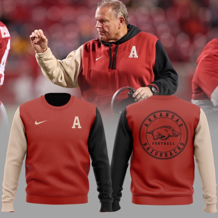 Coach Sam Pittman Sweatshirt Arkansas Razorbacks Football Collection  BCT1062