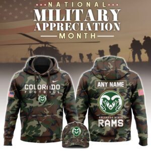 Colorado State Rams x NCAA National Military Appreciation Month Unisex Hoodie Cap Joggers Set 2024/25 HCJ1181
