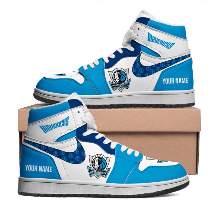 Dallas Mavericks Personalized NBA AJ1 Nike Sneakers High Top